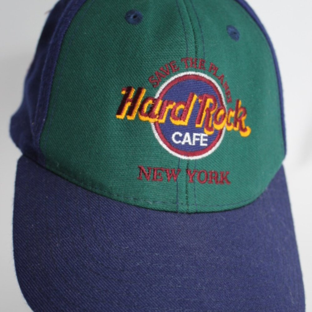 Vintage 80s HARD ROCK Cafe NY Ball Cap - Save The Planet LIKE NEW - Picture 2 of 8